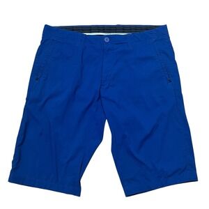 Rapha Randonnee Technical Cycling Chino Shorts Mens 34x12 Blue Stretch Commuter